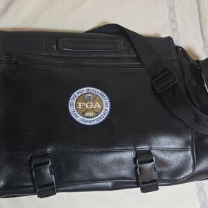 Black PGA (1916) Leather 2007 Championship Men's Messenger Bag